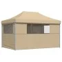 Pop-Up Folding Party Tent with 4 Beige Side Walls by vidaXL, Tents and gazebos - Ref: Foro24-4004975, Price: 165,96 €, Discou...