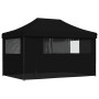 Pop-Up-Faltzelt mit 4 schwarzen Seitenwänden von vidaXL, Zelte und Pavillons - Ref: Foro24-4004982, Preis: 171,41 €, Rabatt: %