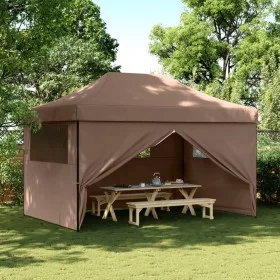 Pop-Up Folding Party Tent with 4 Side Walls Brown by vidaXL, Tents and gazebos - Ref: Foro24-4004980, Price: 176,36 €, Discou...