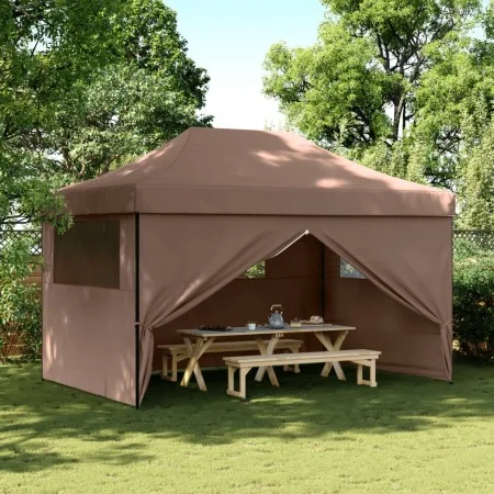 Pop-Up Folding Party Tent with 4 Side Walls Brown by vidaXL, Tents and gazebos - Ref: Foro24-4004980, Price: 176,36 €, Discou...