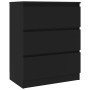 Black plywood sideboard 60x35x76 cm by vidaXL, Sideboards - Ref: Foro24-801383, Price: 83,90 €, Discount: %