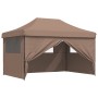 Pop-up-Faltzelt mit 4 Seitenwänden, braun von vidaXL, Zelte und Pavillons - Ref: Foro24-4004980, Preis: 179,46 €, Rabatt: %