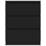 Aparador de madera contrachapada negro 60x35x76 cm de vidaXL, Aparadores - Ref: Foro24-801383, Precio: 82,59 €, Descuento: %