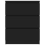 Black plywood sideboard 60x35x76 cm by vidaXL, Sideboards - Ref: Foro24-801383, Price: 83,90 €, Discount: %