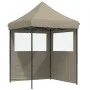 Pop-Up folding party tent with 2 taupe side walls by vidaXL, Tents and gazebos - Ref: Foro24-4004994, Price: 131,14 €, Discou...
