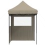 Pop-Up folding party tent with 2 taupe side walls by vidaXL, Tents and gazebos - Ref: Foro24-4004994, Price: 126,75 €, Discou...