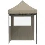 Pop-Up folding party tent with 2 taupe side walls by vidaXL, Tents and gazebos - Ref: Foro24-4004994, Price: 131,14 €, Discou...