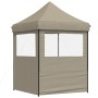 Pop-Up-Faltpartyzelt mit 2 taupefarbenen Seitenwänden von vidaXL, Zelte und Pavillons - Ref: Foro24-4004994, Preis: 126,75 €,...