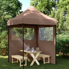 Pop-up-Faltzelt mit 2 Seitenwänden, braun von vidaXL, Zelte und Pavillons - Ref: Foro24-4004996, Preis: 116,99 €, Rabatt: %