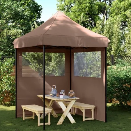 Pop-Up Folding Party Tent with 2 Side Walls Brown by vidaXL, Tents and gazebos - Ref: Foro24-4004996, Price: 116,99 €, Discou...