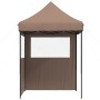 Pop-up-Faltzelt mit 2 Seitenwänden, braun von vidaXL, Zelte und Pavillons - Ref: Foro24-4004996, Preis: 119,41 €, Rabatt: %