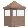 Pop-up-Faltzelt mit 2 Seitenwänden, braun von vidaXL, Zelte und Pavillons - Ref: Foro24-4004996, Preis: 119,41 €, Rabatt: %