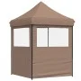 Pop-Up Folding Party Tent with 2 Side Walls Brown by vidaXL, Tents and gazebos - Ref: Foro24-4004996, Price: 116,99 €, Discou...
