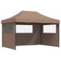 Pop-up-Faltzelt mit 3 Seitenwänden, braun von vidaXL, Zelte und Pavillons - Ref: Foro24-4005020, Preis: 144,85 €, Rabatt: %
