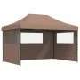 Pop-Up Folding Party Tent with 3 Side Walls Brown by vidaXL, Tents and gazebos - Ref: Foro24-4005020, Price: 152,92 €, Discou...