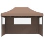 Pop-up-Faltzelt mit 3 Seitenwänden, braun von vidaXL, Zelte und Pavillons - Ref: Foro24-4005020, Preis: 144,85 €, Rabatt: %