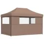 Pop-Up Folding Party Tent with 3 Side Walls Brown by vidaXL, Tents and gazebos - Ref: Foro24-4005020, Price: 152,92 €, Discou...