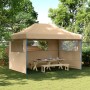 Pop-Up Folding Party Tent with 3 Beige Side Walls by vidaXL, Tents and gazebos - Ref: Foro24-4005015, Price: 141,90 €, Discou...