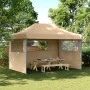 Pop-Up Folding Party Tent with 3 Beige Side Walls by vidaXL, Tents and gazebos - Ref: Foro24-4005015, Price: 150,61 €, Discou...