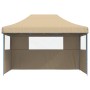 Pop-Up Folding Party Tent with 3 Beige Side Walls by vidaXL, Tents and gazebos - Ref: Foro24-4005015, Price: 141,90 €, Discou...