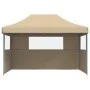 Pop-Up Folding Party Tent with 3 Beige Side Walls by vidaXL, Tents and gazebos - Ref: Foro24-4005015, Price: 150,61 €, Discou...