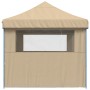 Pop-Up Folding Party Tent with 3 Beige Side Walls by vidaXL, Tents and gazebos - Ref: Foro24-4005015, Price: 141,90 €, Discou...