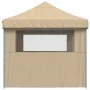 Pop-Up Folding Party Tent with 3 Beige Side Walls by vidaXL, Tents and gazebos - Ref: Foro24-4005015, Price: 150,61 €, Discou...
