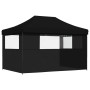 Pop-Up-Faltzelt mit 3 schwarzen Seitenwänden von vidaXL, Zelte und Pavillons - Ref: Foro24-4005022, Preis: 176,35 €, Rabatt: %