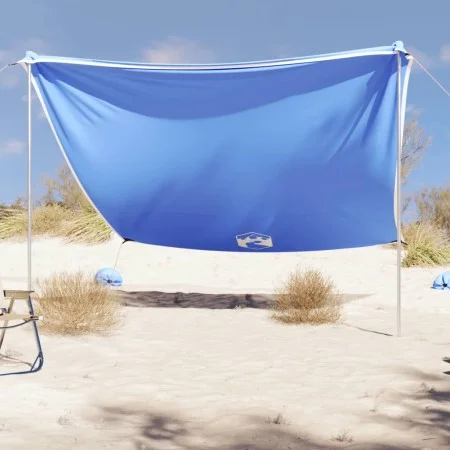 Beach awning with blue sand anchors 304x300 cm by vidaXL, tents - Ref: Foro24-4008644, Price: 72,21 €, Discount: %