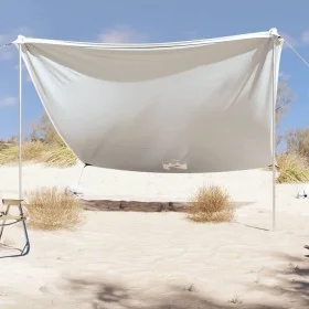 Beach awning with gray sand anchors 304x300 cm by vidaXL, tents - Ref: Foro24-4008646, Price: 95,67 €, Discount: %
