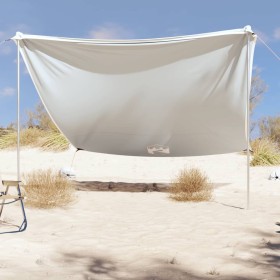 Toldo de playa con anclas de arena gris 304x300 cm