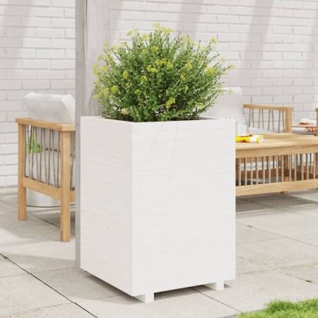 Jardinera madera maciza de pino blanco 50x50x72,5 cm de vidaXL, Maceteros y jardineras - Ref: Foro24-3282575, Precio: 187,61 €