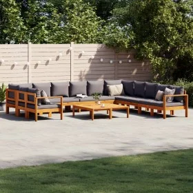 Garden sofa set with cushions 9 pieces solid acacia wood by vidaXL, Garden sets - Ref: Foro24-3214869, Price: 1,00 €, Discoun...