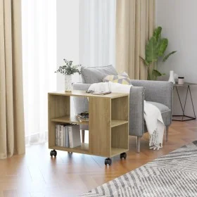 Oak-colored plywood side table 70x35x55 cm by vidaXL, Side tables - Ref: Foro24-802123, Price: 47,78 €, Discount: %