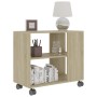 Oak-colored plywood side table 70x35x55 cm by vidaXL, Side tables - Ref: Foro24-802123, Price: 49,48 €, Discount: %