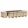 Garten-Essgruppe mit Kissen, 15-teilig, beiges synthetisches Rattan von vidaXL, Gartensets - Ref: Foro24-3277821, Preis: 1,00...
