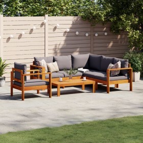 Garden sofa set with cushions 5 pieces solid acacia wood by vidaXL, Garden sets - Ref: Foro24-3214862, Price: 627,19 €, Disco...