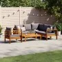 Garden sofa set with cushions 5 pieces solid acacia wood by vidaXL, Garden sets - Ref: Foro24-3214862, Price: 631,29 €, Disco...