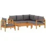 Gartensofa-Set mit Kissen 5-teilig aus massivem Akazienholz von vidaXL, Gartensets - Ref: Foro24-3214862, Preis: 626,34 €, Ra...