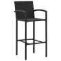 Garden table and stools 5 pcs acacia wood PE rattan black by vidaXL, Garden sets - Ref: Foro24-3295289, Price: 418,64 €, Disc...