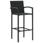 Garden table and stools 5 pcs acacia wood PE rattan black by vidaXL, Garden sets - Ref: Foro24-3295289, Price: 382,55 €, Disc...