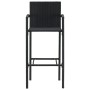 Garden table and stools 5 pcs acacia wood PE rattan black by vidaXL, Garden sets - Ref: Foro24-3295289, Price: 418,64 €, Disc...