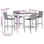 Garden table and stools 5 pcs acacia wood PE rattan black by vidaXL, Garden sets - Ref: Foro24-3295289, Price: 382,55 €, Disc...