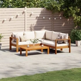 Garden sofa set with cushions 4 pieces solid acacia wood by vidaXL, Garden sets - Ref: Foro24-3214848, Price: 512,94 €, Disco...