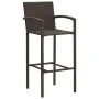 Garden table and stools 5 pcs acacia wood PE rattan brown by vidaXL, Garden sets - Ref: Foro24-3295275, Price: 342,89 €, Disc...