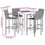 Garden table and stools 5 pcs acacia wood PE rattan brown by vidaXL, Garden sets - Ref: Foro24-3295275, Price: 348,38 €, Disc...