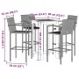 Garden table and stools 5 pcs acacia wood PE rattan brown by vidaXL, Garden sets - Ref: Foro24-3295275, Price: 342,89 €, Disc...