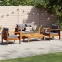 Gartensofa-Set mit Kissen 4-teilig aus massivem Akazienholz von vidaXL, Gartensets - Ref: Foro24-3214843, Preis: 428,79 €, Ra...