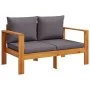 Gartensofa-Set mit Kissen 4-teilig aus massivem Akazienholz von vidaXL, Gartensets - Ref: Foro24-3214843, Preis: 462,06 €, Ra...