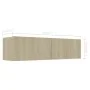TV-Möbel Sperrholz Eiche Farbe 120x30x30 cm von vidaXL, TV-Möbel - Ref: Foro24-801493, Preis: 55,54 €, Rabatt: %